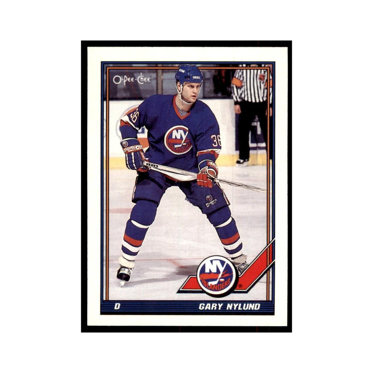 Gary Nylund 1991 O-Pee-Chee #101 New York Islanders Hockey Card NM