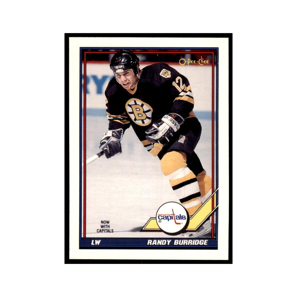 Randy Burridge 1991 O-Pee-Chee #358 Washington Capitals Hockey Card NM