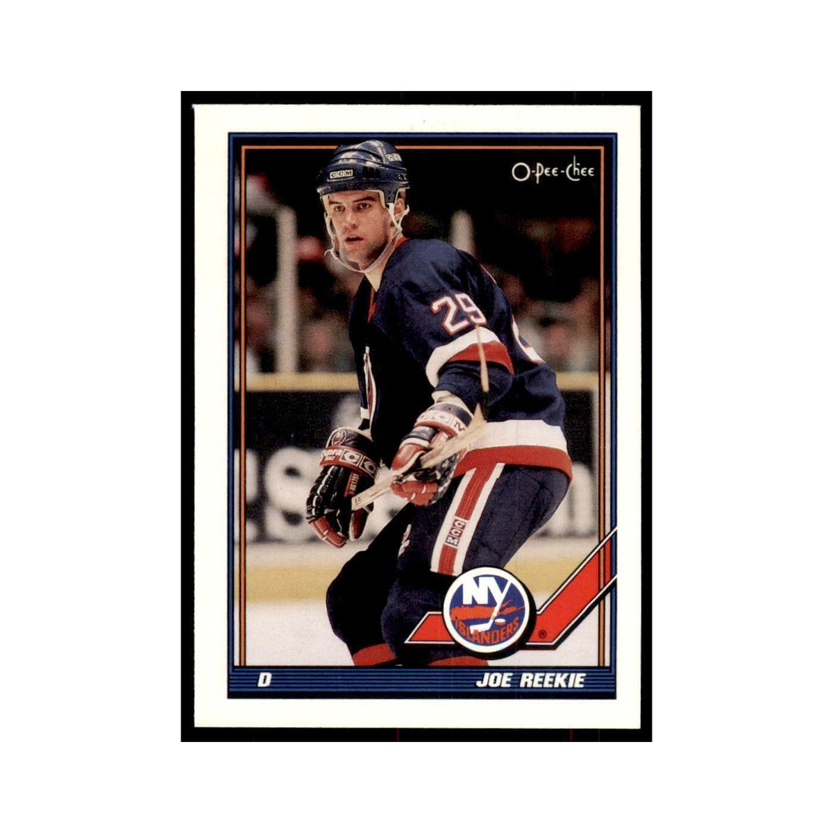 Joe Reekie 1991 O-Pee-Chee #144 New York Islanders Hockey Card NM