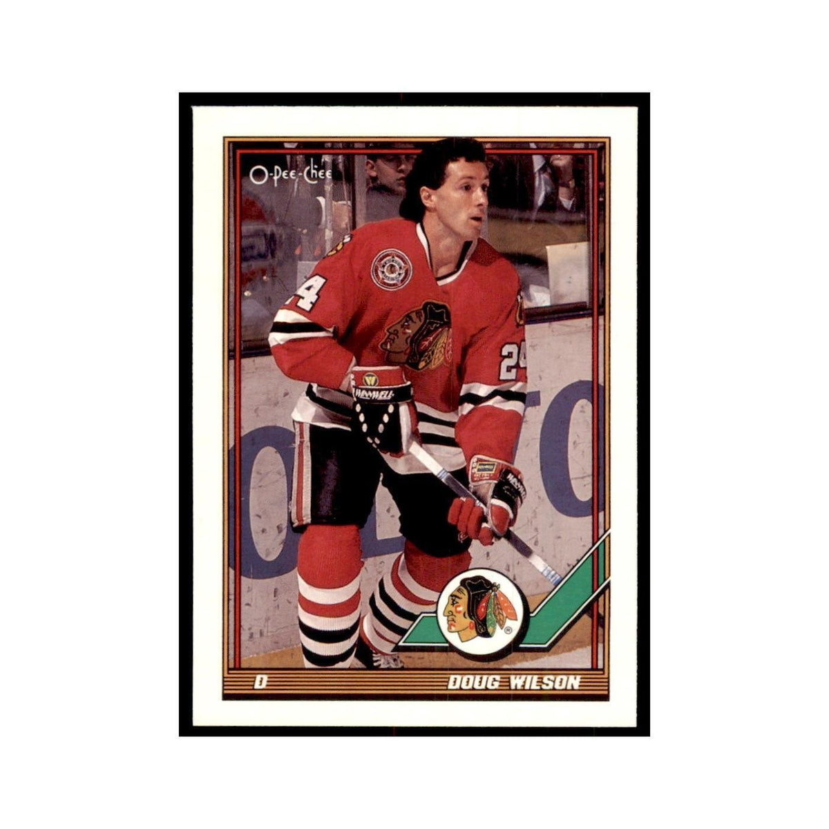 Doug Wilson 1991 O-Pee-Chee #49 Chicago Blackhawks Hockey Card NM