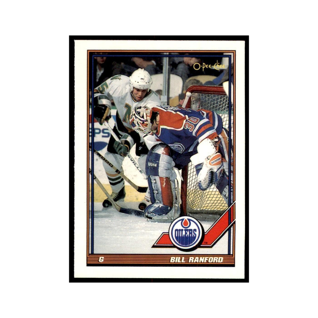 Bill Ranford 1991 O-Pee-Chee #356 Edmonton Oilers Hockey Card NM