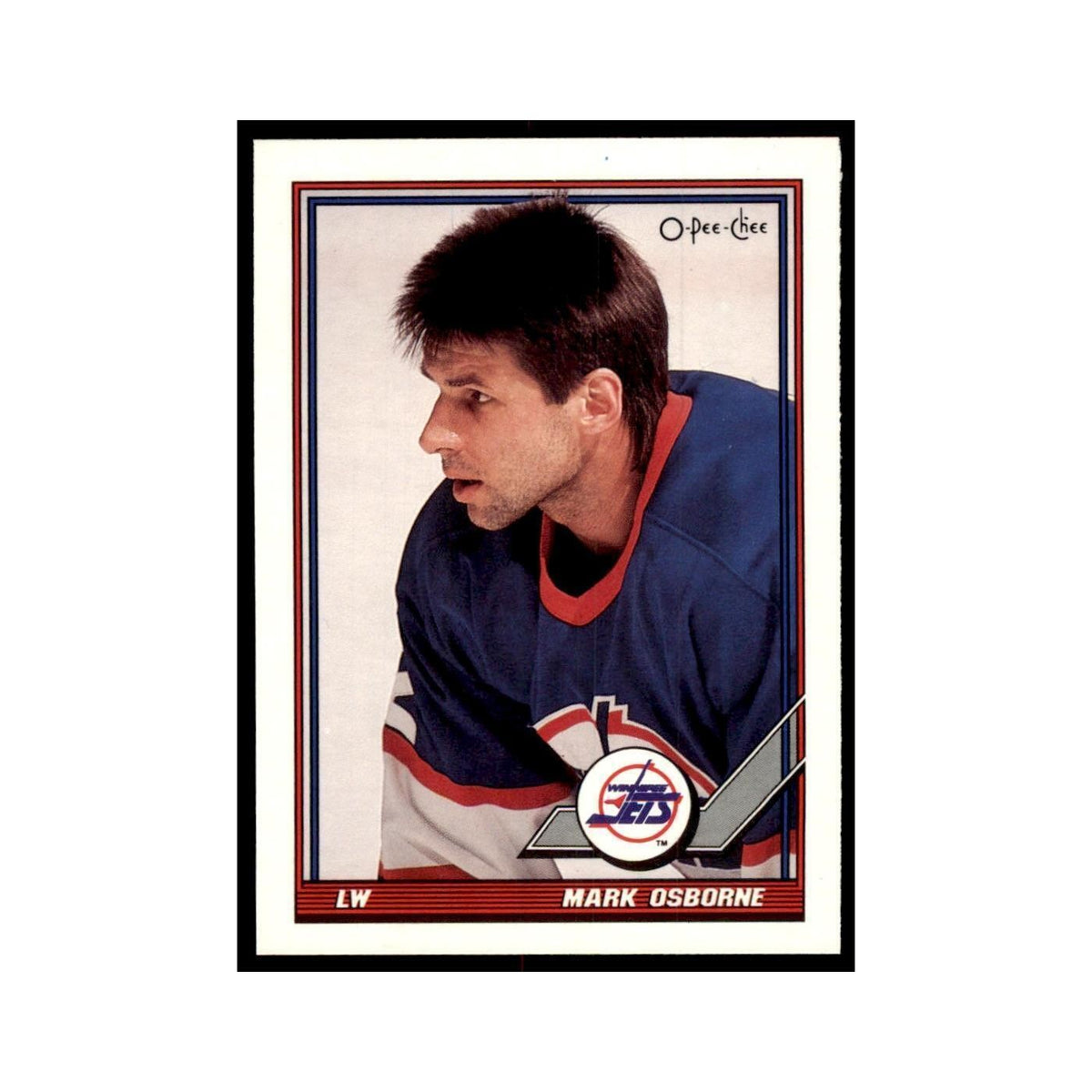 Mark Osborne 1991 O-Pee-Chee #345 Winnipeg Jets Hockey Card NM