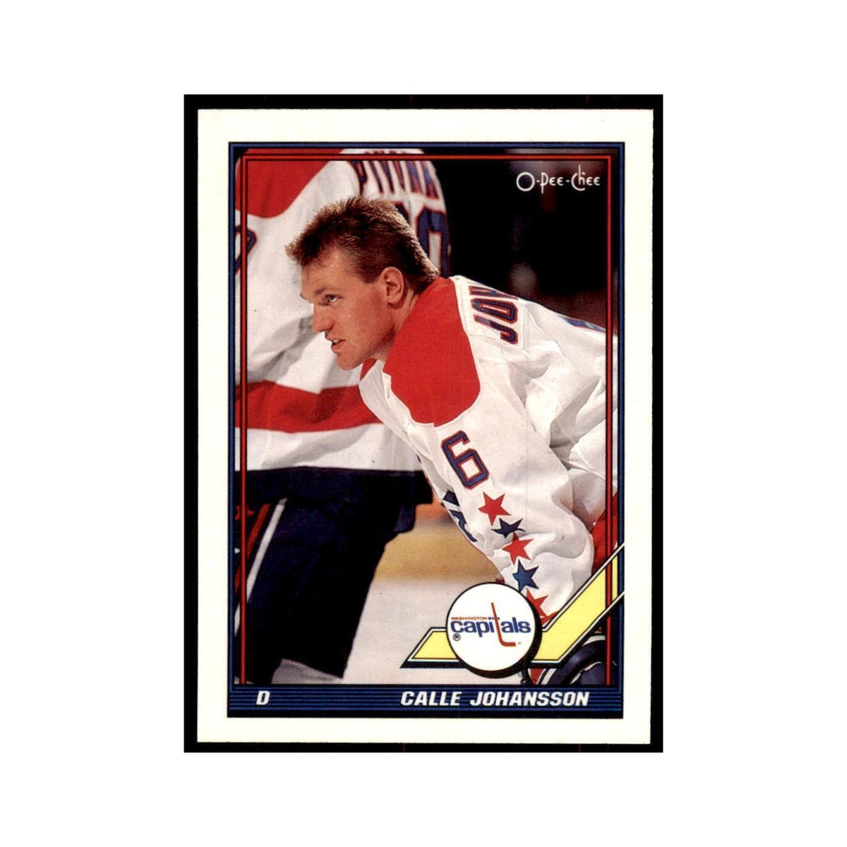 Calle Johansson 1991 O-Pee-Chee #126 Washington Capitals Hockey Card NM