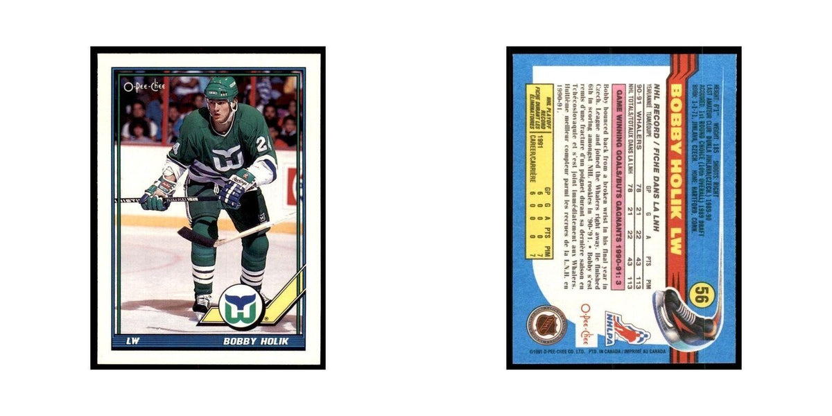 Bobby Holik 1991 O-Pee-Chee #56 Hartford Whalers Hockey Card NM
