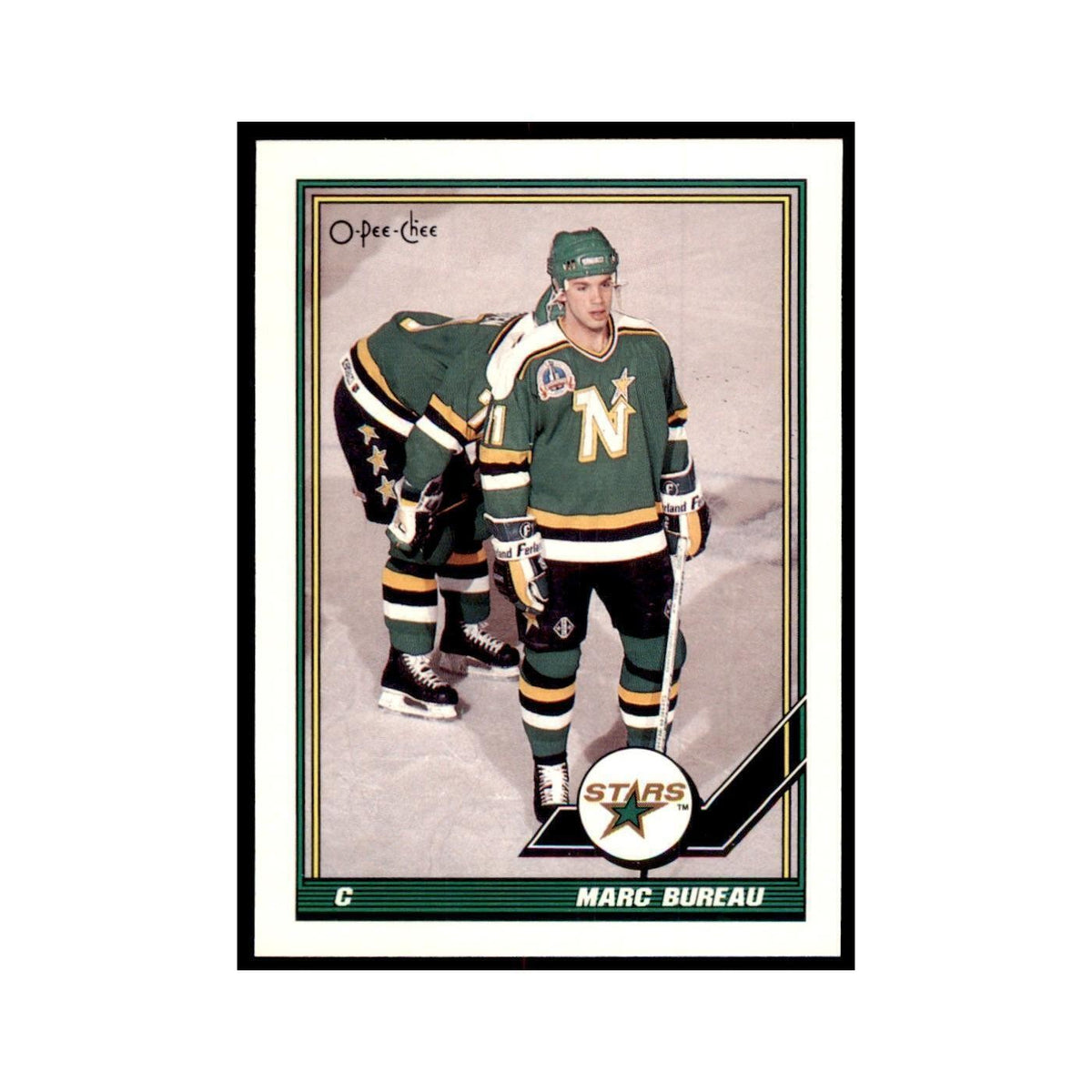 Marc Bureau 1991 O-Pee-Chee #93 Minnesota North Stars Hockey Card NM