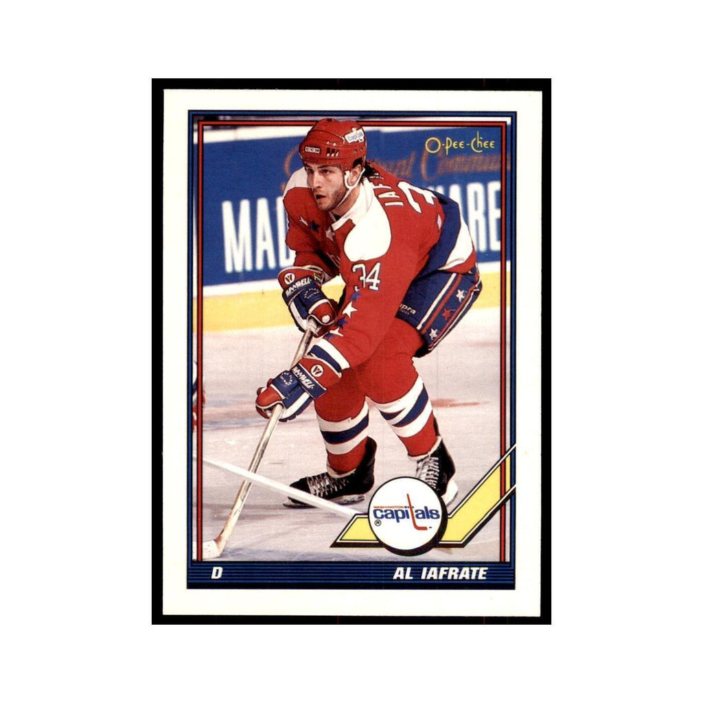 Al Iafrate 1991 O-Pee-Chee #148 Washington Capitals Hockey Card NM
