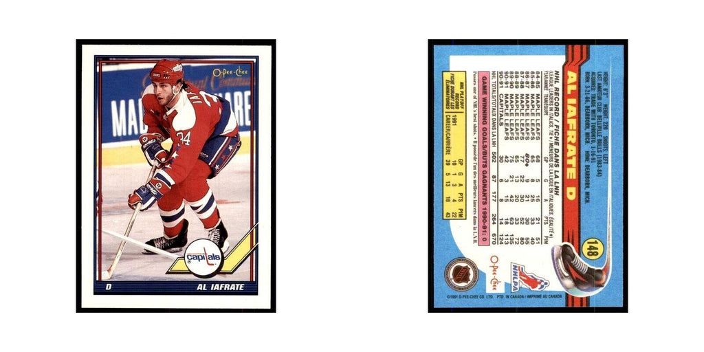 Al Iafrate 1991 O-Pee-Chee #148 Washington Capitals Hockey Card NM