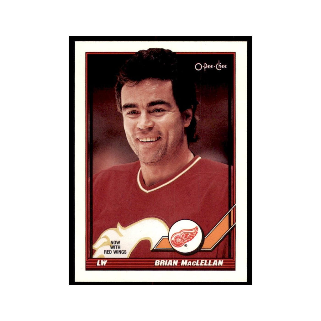 Brian MacLellan 1991 O-Pee-Chee #50 Detroit Red Wings Hockey Card NM