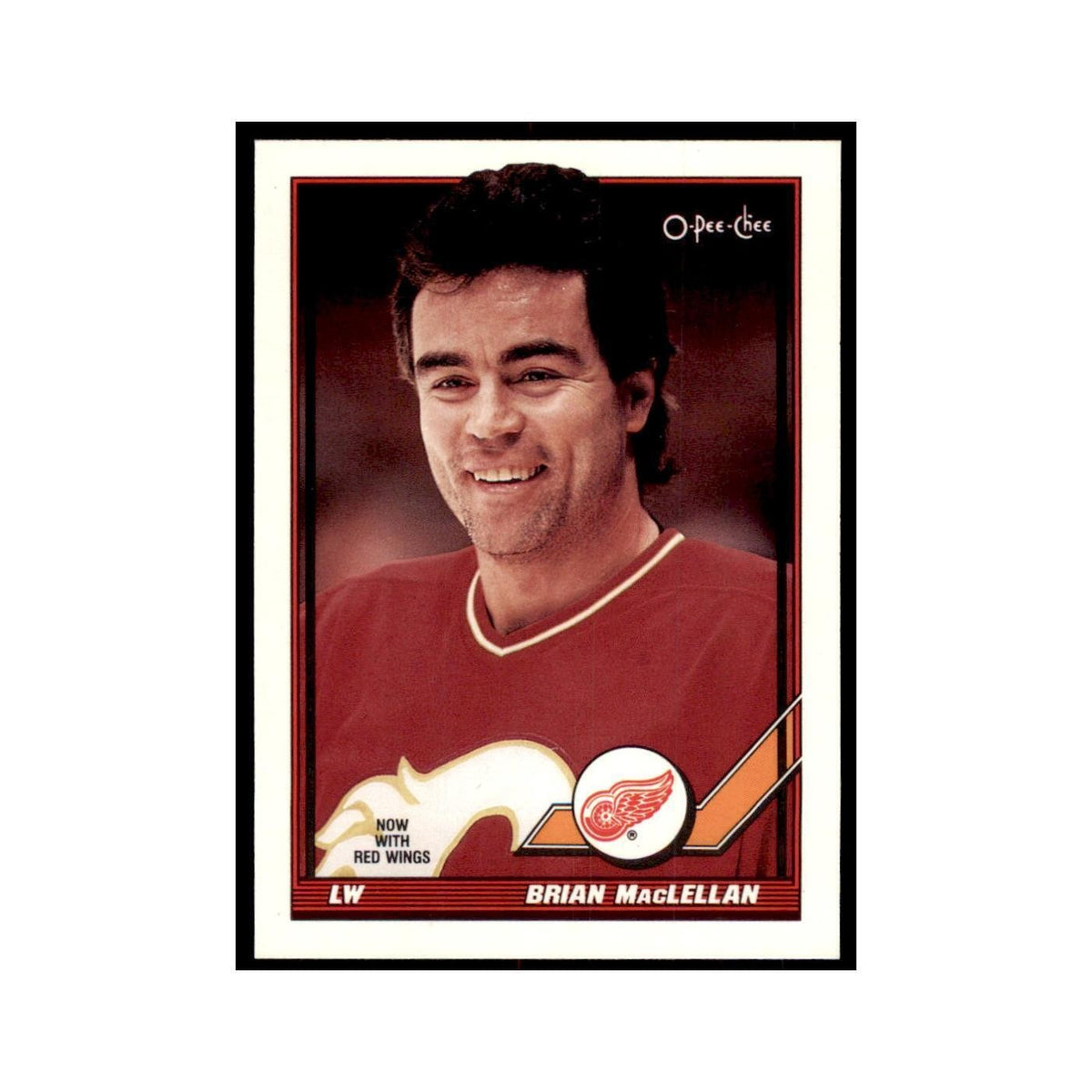 Brian MacLellan 1991 O-Pee-Chee #50 Detroit Red Wings Hockey Card NM