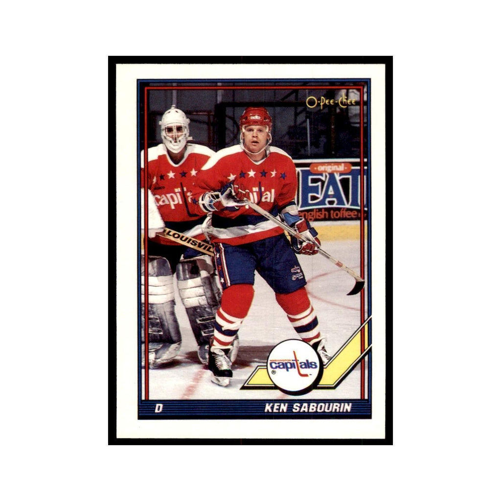 Ken Sabourin 1991 O-Pee-Chee #43 Washington Capitals Hockey Card NM