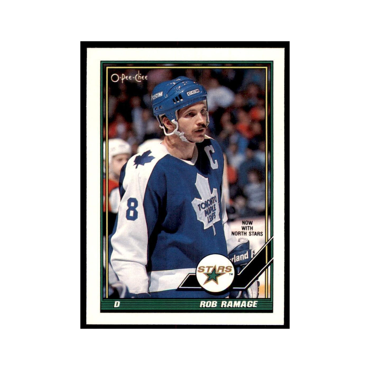 Rob Ramage 1991 O-Pee-Chee #55 Minnesota North Stars Hockey Card NM