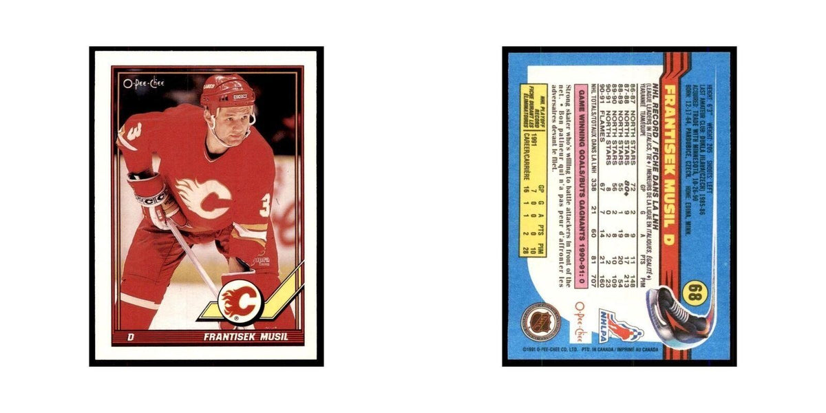 Frantisek Musil 1991 O-Pee-Chee #68 Calgary Flames Hockey Card NM