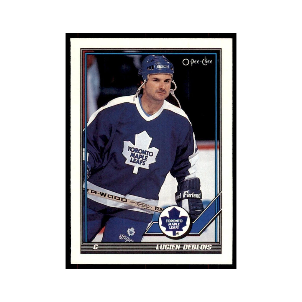 Lucien DeBlois 1991 O-Pee-Chee #102 Toronto Maple Leafs Hockey Card NM