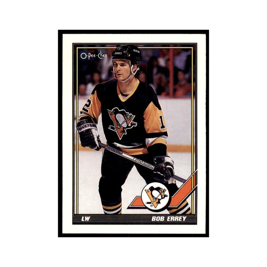 Bob Errey 1991 O-Pee-Chee #94 Pittsburgh Penguins Hockey Card NM