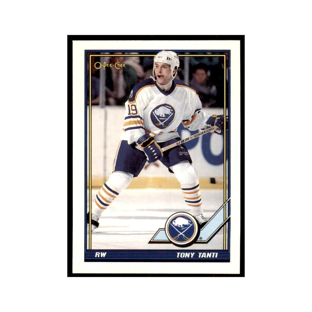 Tony Tanti 1991 O-Pee-Chee #133 Buffalo Sabres Hockey Card NM