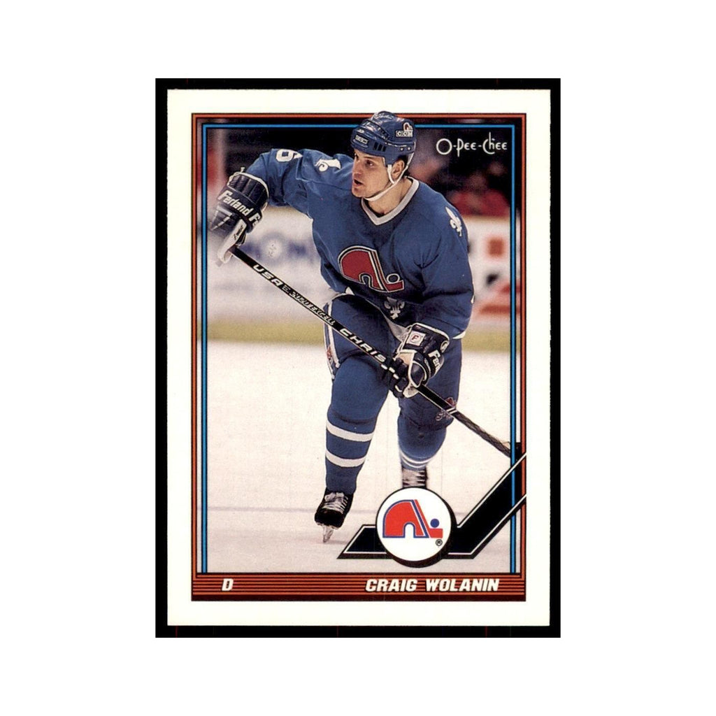 Craig Wolanin 1991 O-Pee-Chee #199 Quebec Nordiques Hockey Card NM