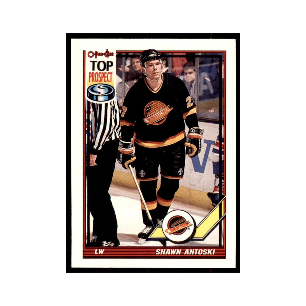 Shawn Antoski 1991 O-Pee-Chee #98 Vancouver Canucks Hockey Card NM