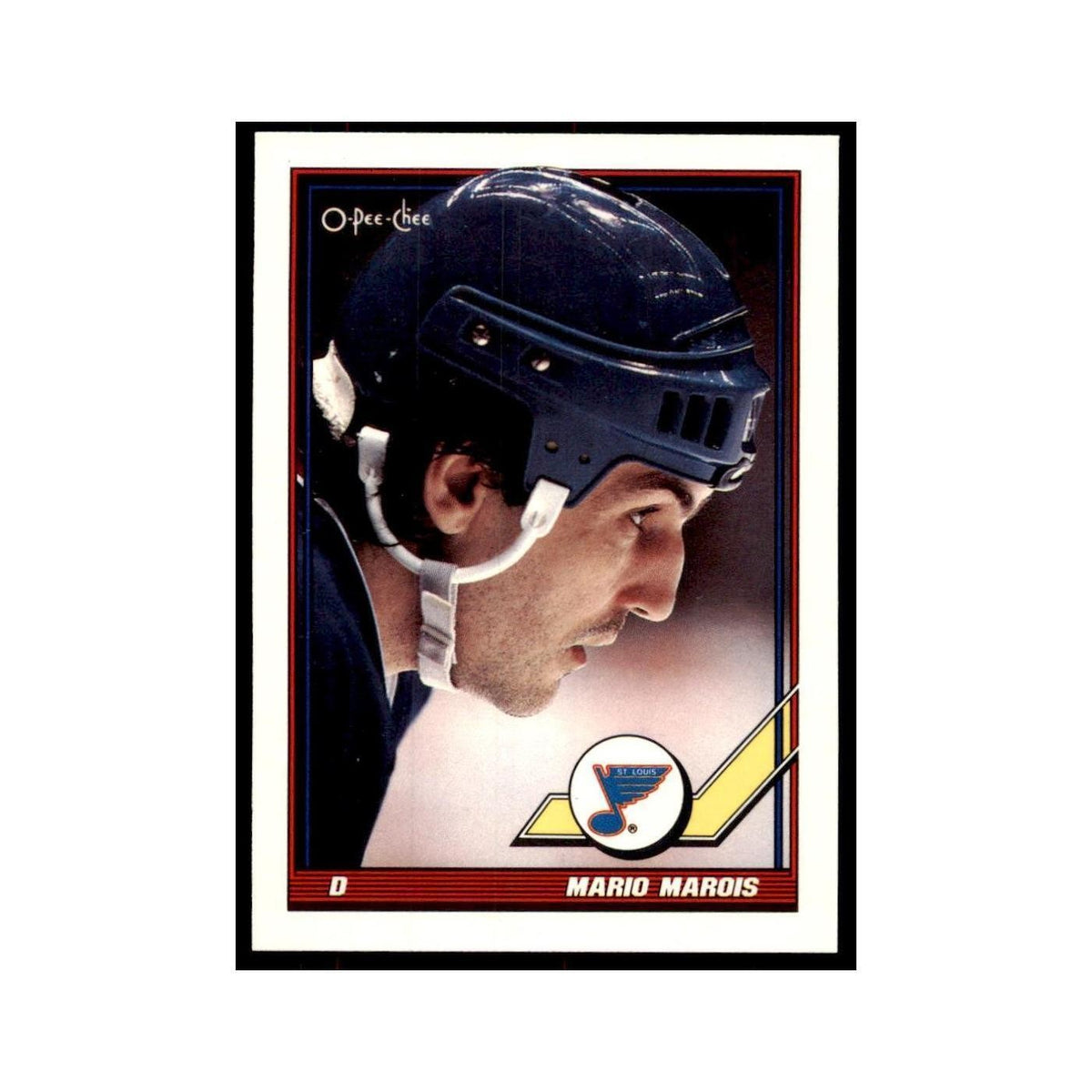 Mario Marois 1991 O-Pee-Chee #82 St. Louis Blues Hockey Card NM