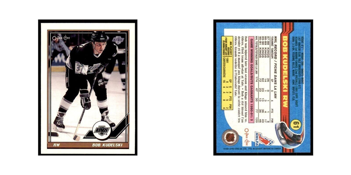 Bob Kudelski 1991 O-Pee-Chee #61 Los Angeles Kings Hockey Card NM