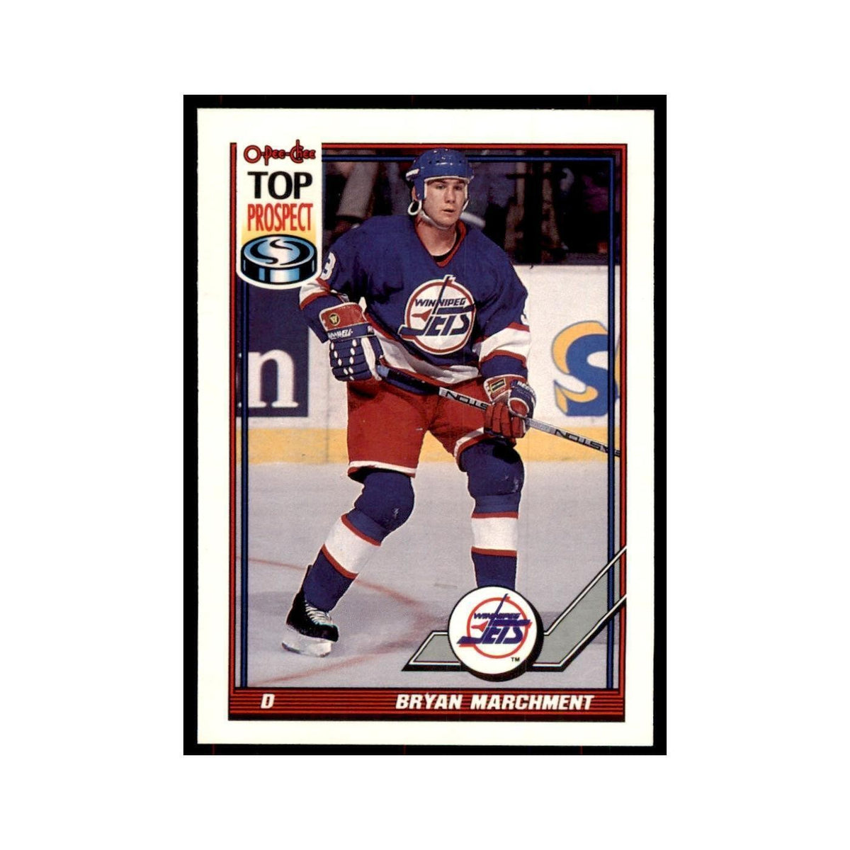 Bryan Marchment Rookie 1991 O-Pee-Chee #116 Winnipeg Jets Hockey Card NM