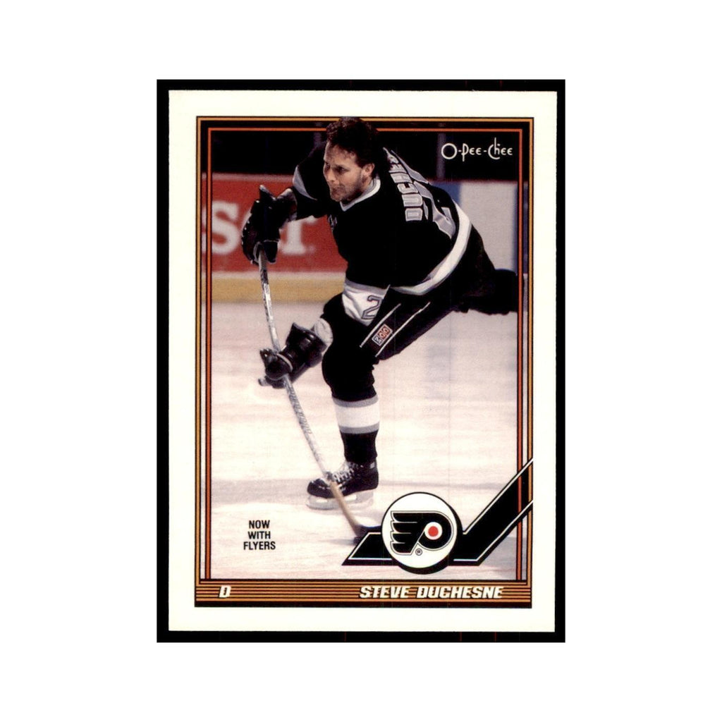 Steve Duchesne 1991 O-Pee-Chee #31 Philadelphia Flyers Hockey Card NM
