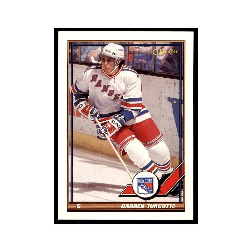 Darren Turcotte 1991 O-Pee-Chee #71 New York Rangers Hockey Card NM