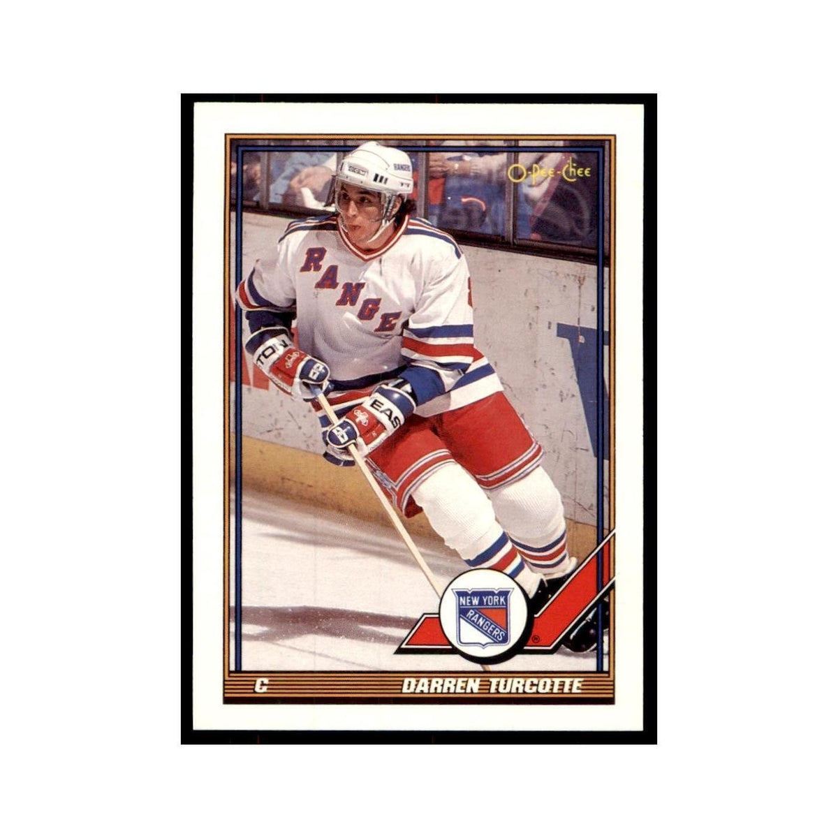 Darren Turcotte 1991 O-Pee-Chee #71 New York Rangers Hockey Card NM