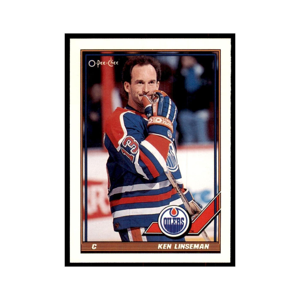 Ken Linseman 1991 O-Pee-Chee #146 Edmonton Oilers Hockey Card NM