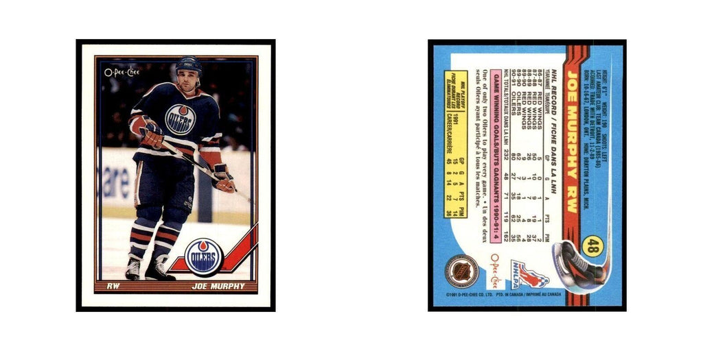 Joe Murphy 1991 O-Pee-Chee #48 Edmonton Oilers Hockey Card NM