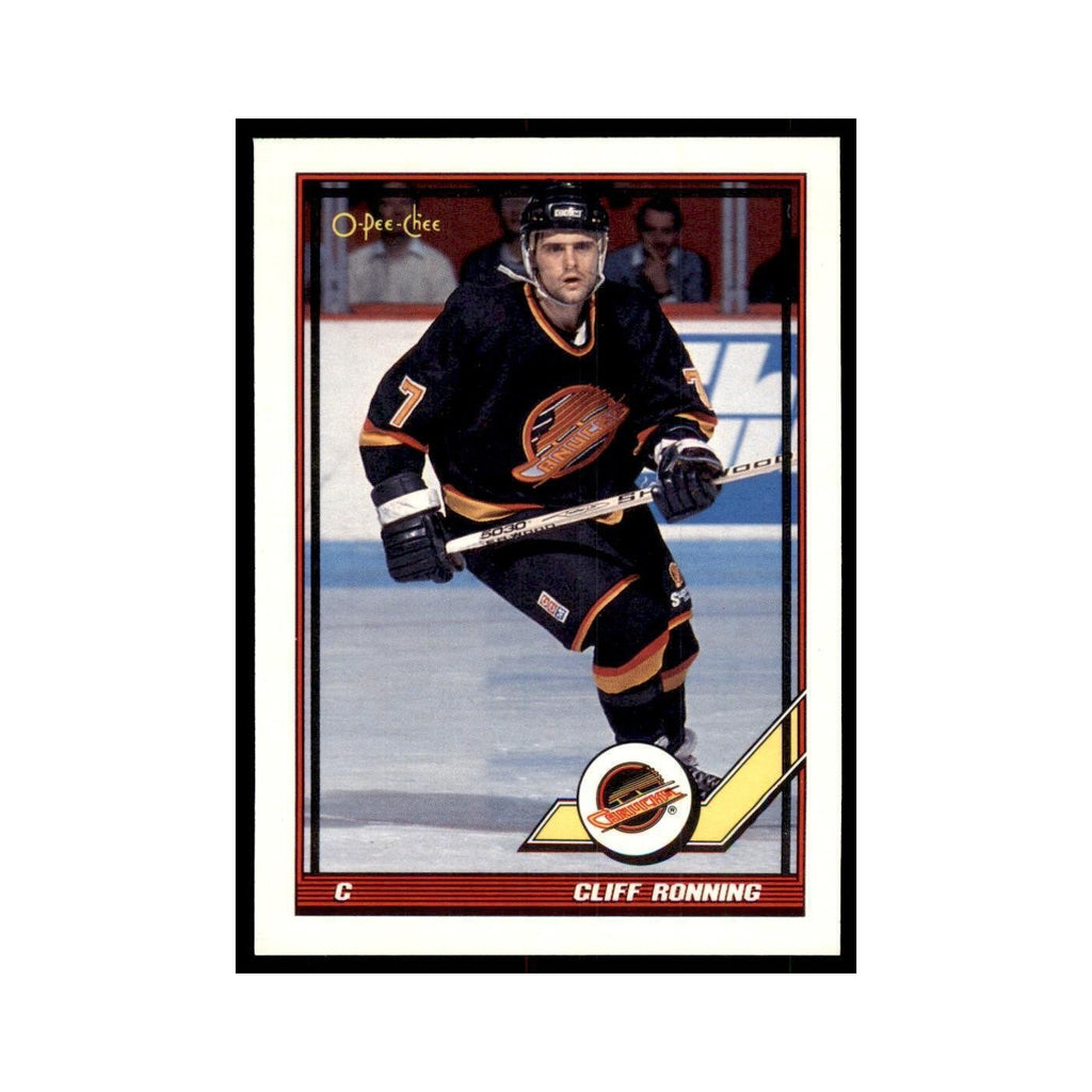 Cliff Ronning 1991 O-Pee-Chee #59 Vancouver Canucks Hockey Card NM