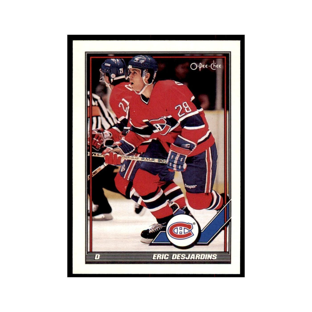 Eric Desjardins 1991 O-Pee-Chee #14 Montreal Canadiens Hockey Card NM