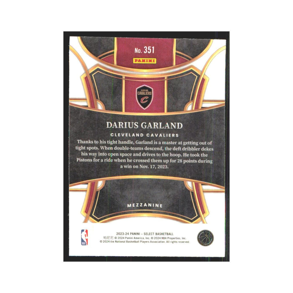 Darius Garland 2023 Panini Select #351 Cleveland Cavaliers Basketball Card NM