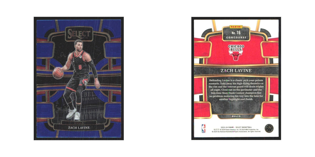 Zach LaVine 2023 Panini Select #16 Chicago Bulls Basketball Card NM