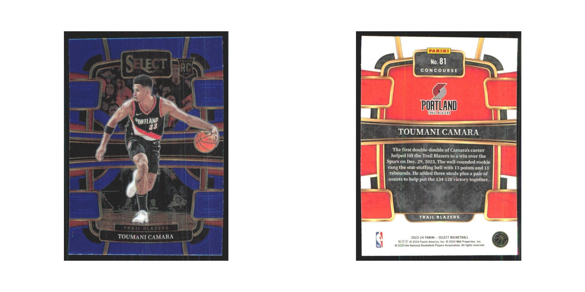 Toumani Camara 2023 Panini Select #81 Portland Trail Blazers Basketball Card NM