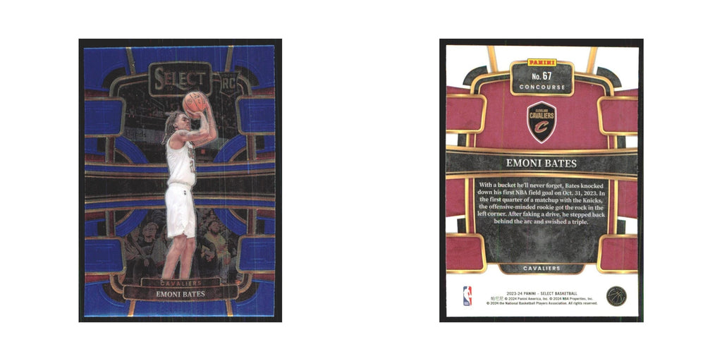 Emoni Bates 2023 Panini Select #67 Cleveland Cavaliers Basketball Card NM