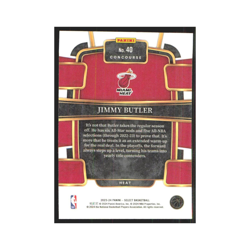 Jimmy Butler 2023 Panini Select #40 Miami Heat Basketball Card NM