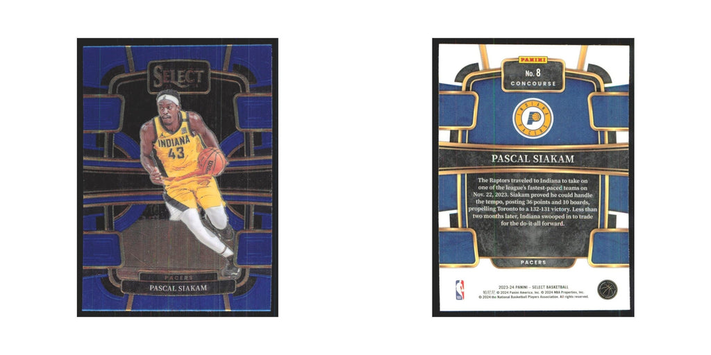 Pascal Siakam 2023 Panini Select #8 Indiana Pacers Basketball Card NM
