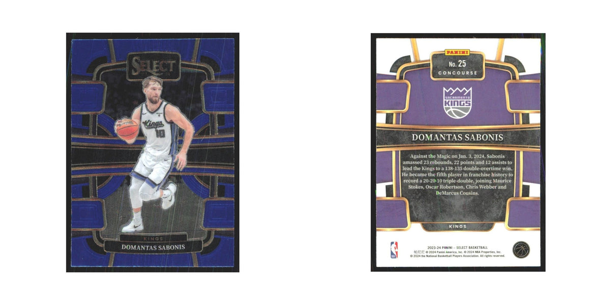 Domantas Sabonis 2023 Panini Select #25 Sacramento Kings Basketball Card NM