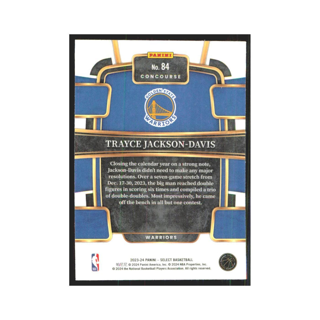 Trayce Jackson-Davis 2023 Panini Select #84 Golden State Warriors NM