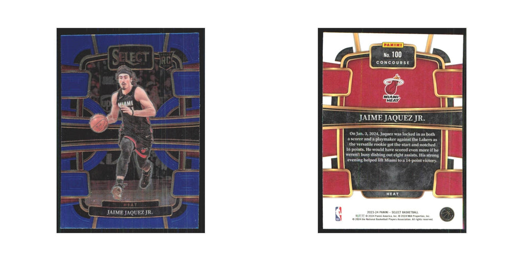 Jaime Jaquez Jr. 2023 Panini Select #100 Miami Heat Basketball Card NM