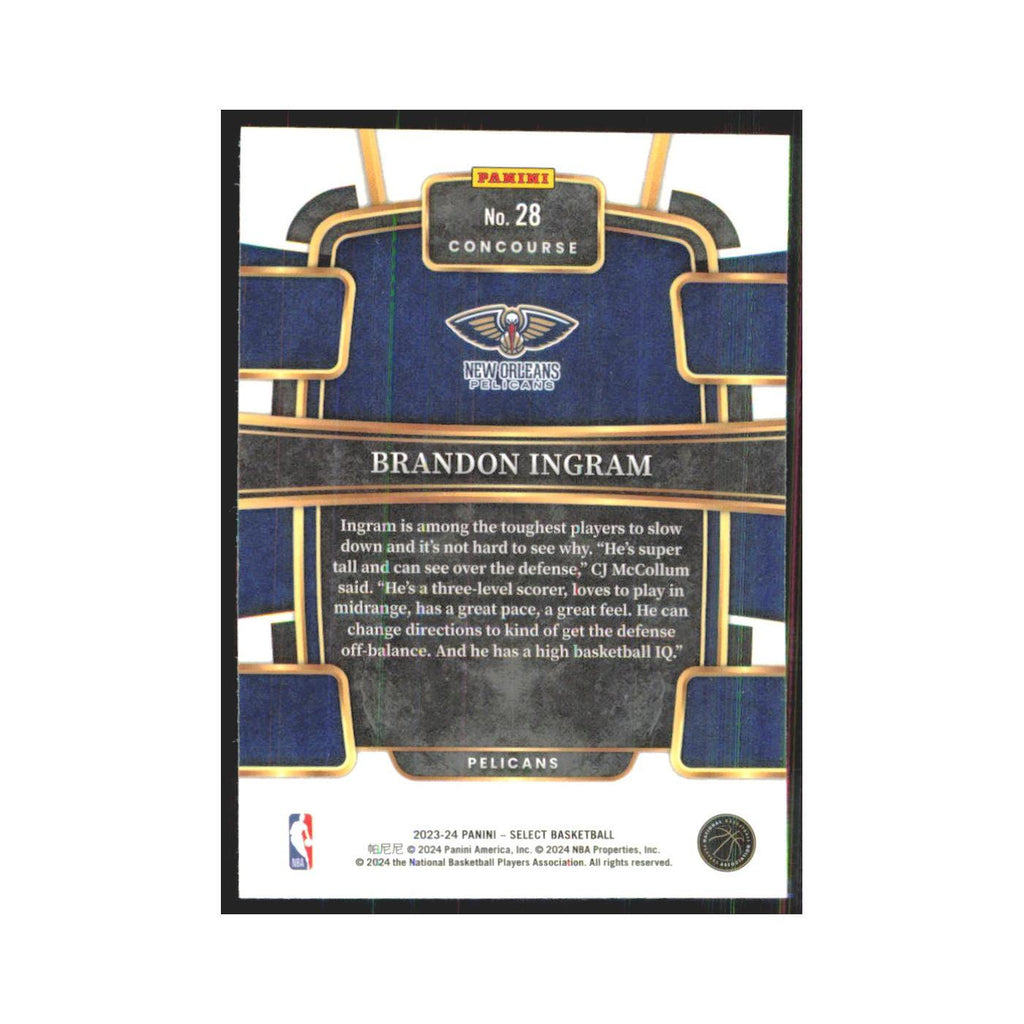 Brandon Ingram 2023 Panini Select #28 New Orleans Pelicans Basketball Card NM