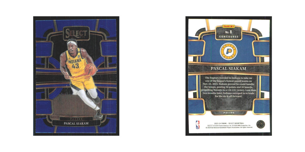 Pascal Siakam 2023 Panini Select #8 Indiana Pacers Basketball Card NM