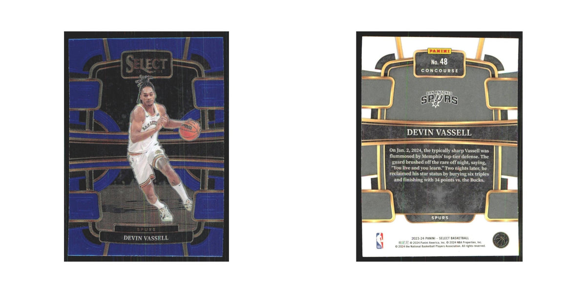 Devin Vassell 2023 Panini Select #48 San Antonio Spurs Basketball Card NM