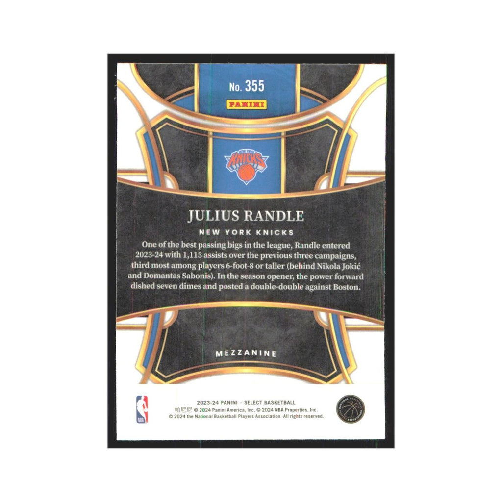 Julius Randle 2023 Panini Select #355 New York Knicks Basketball Card NM