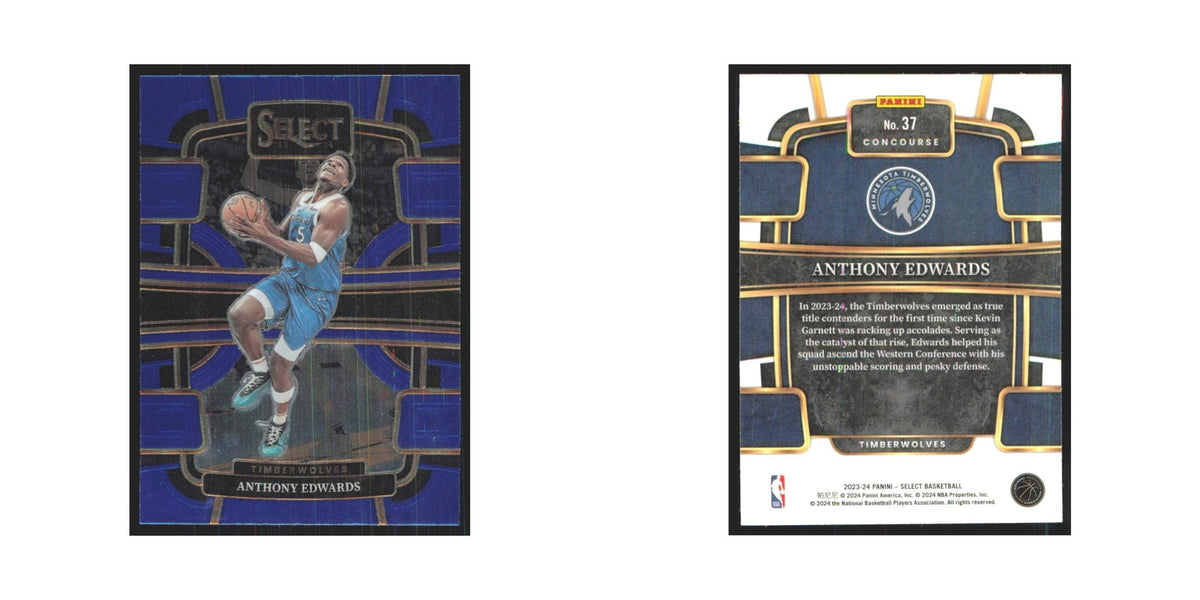 Anthony Edwards 2023 Panini Select #37 Minnesota Timberwolves Basketball Card NM