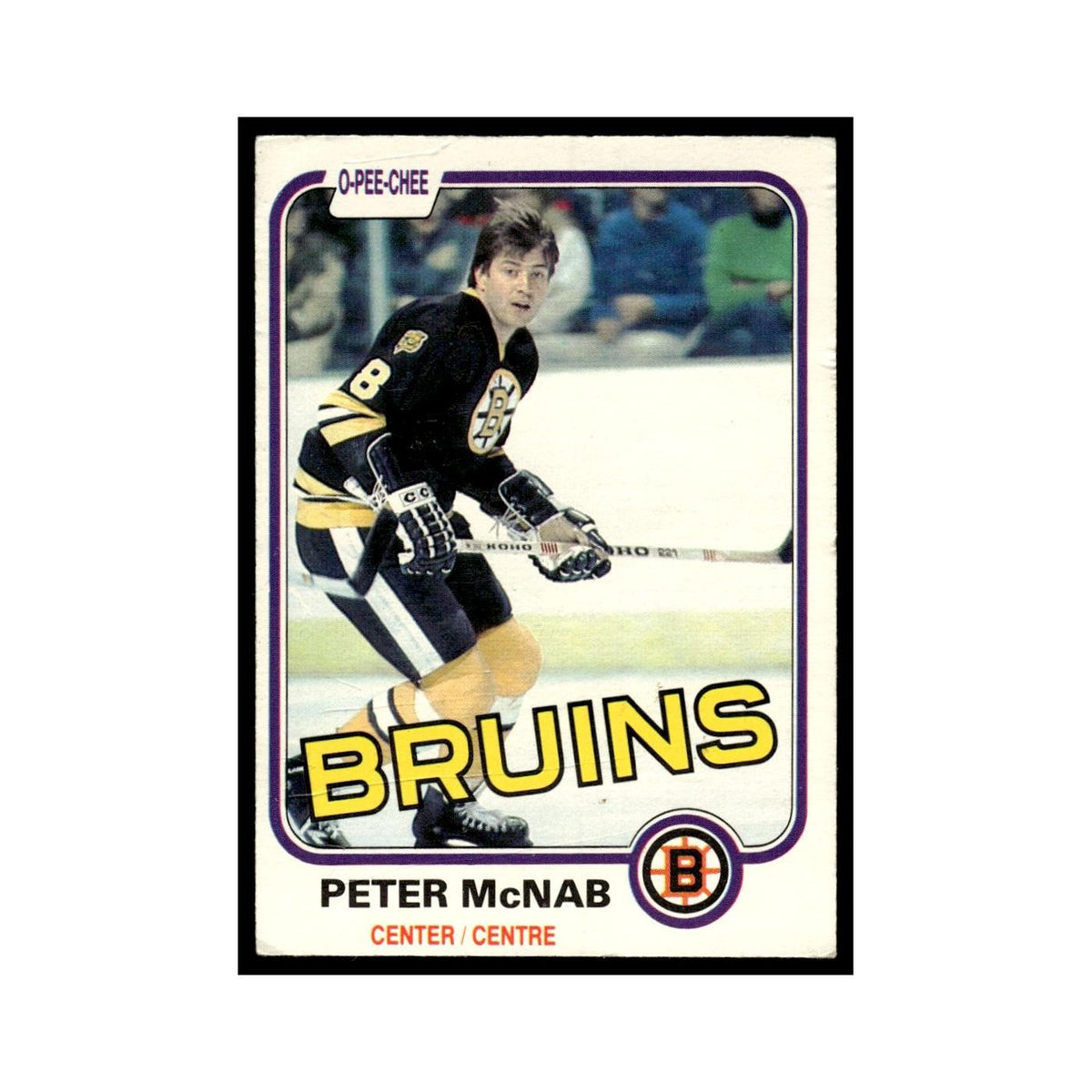 Peter McNab 1981 O-Pee-Chee #5 Boston Bruins Hockey Card EX