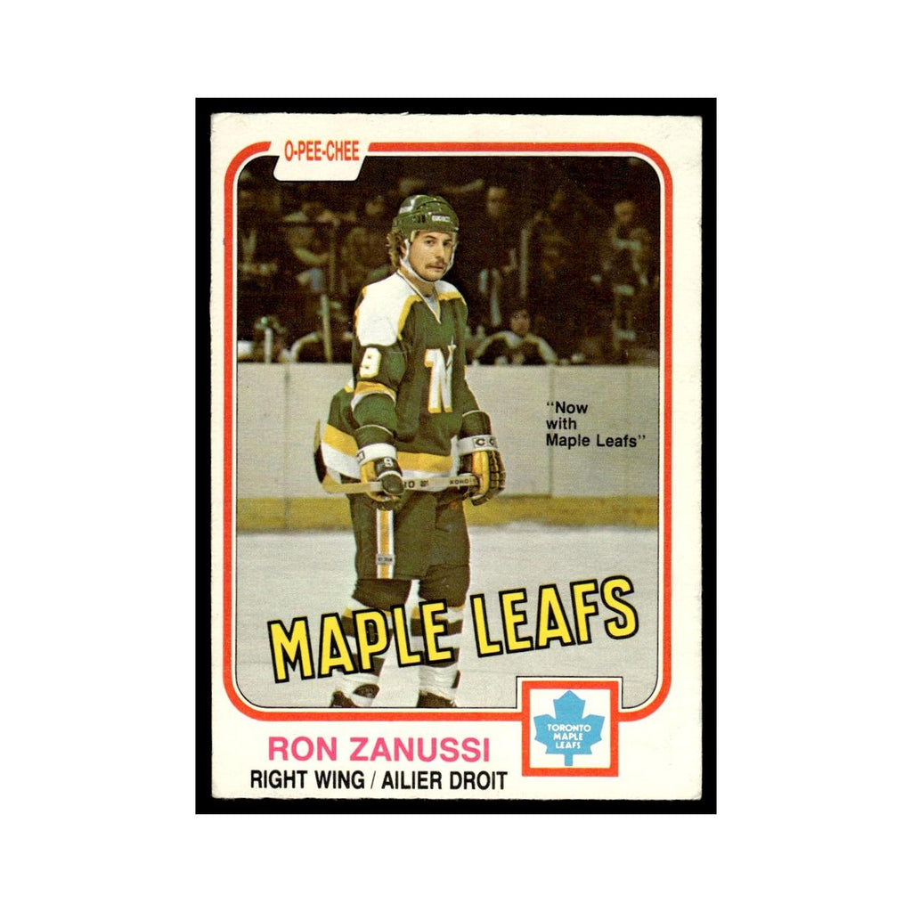 Ron Zanussi 1981 O-Pee-Chee #325 Toronto Maple Leafs Hockey Card EX