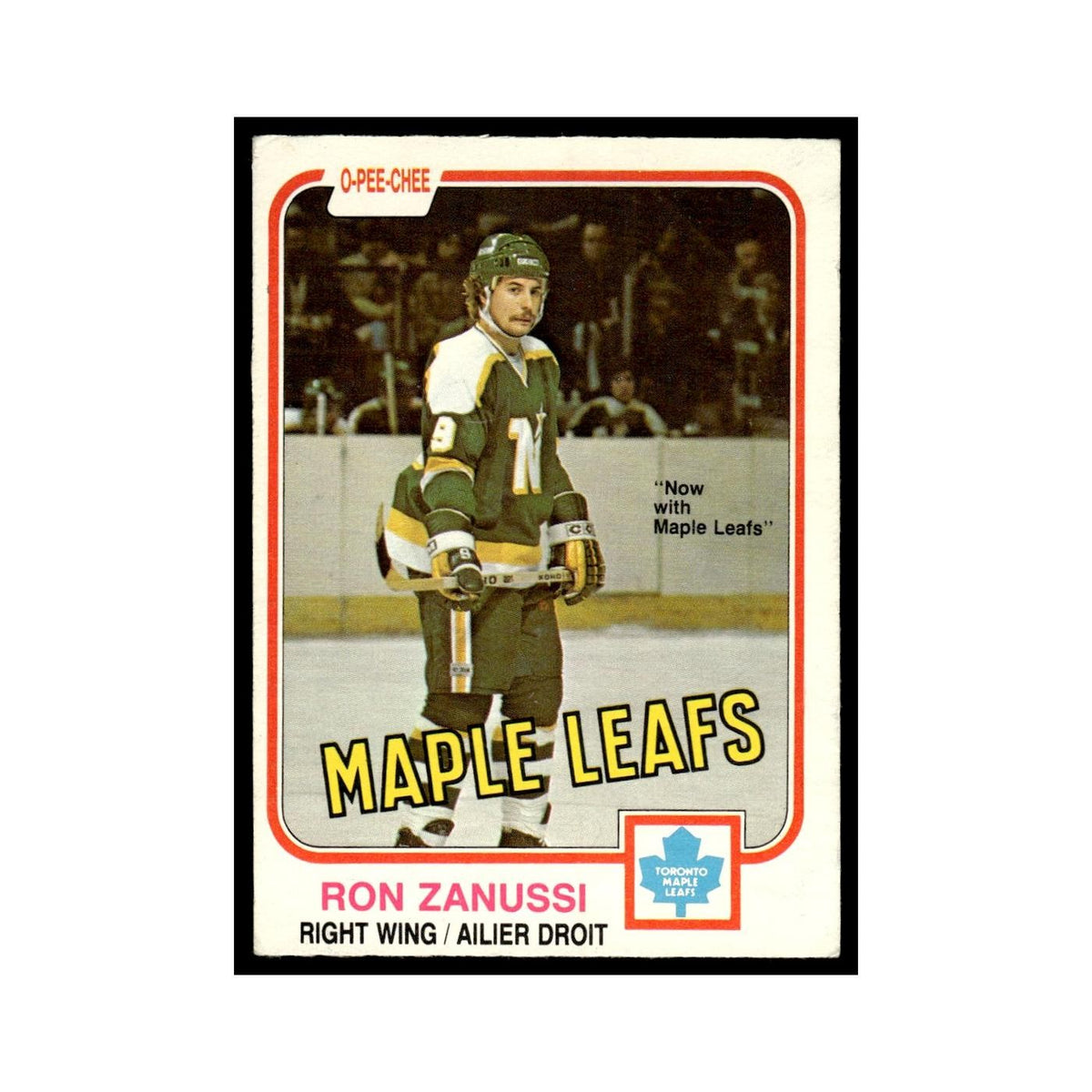 Ron Zanussi 1981 O-Pee-Chee #325 Toronto Maple Leafs Hockey Card EX