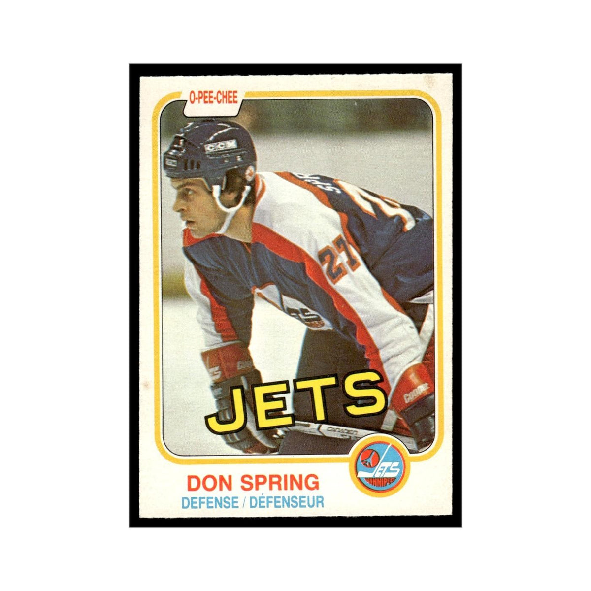 Don Spring Rookie 1981 O-Pee-Chee #375 Winnipeg Jets Hockey Card EX