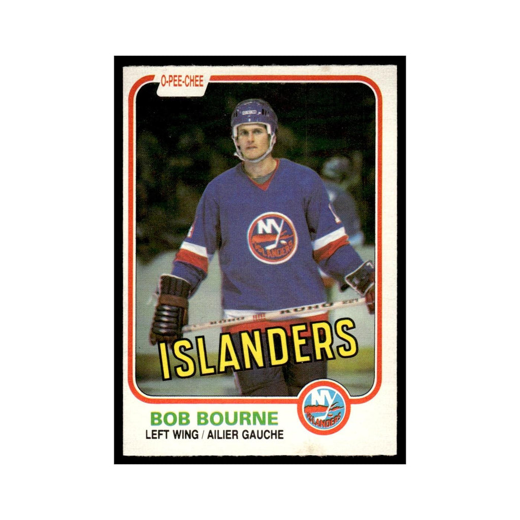 Bob Bourne 1981 O-Pee-Chee #201 New York Islanders Hockey Card EX
